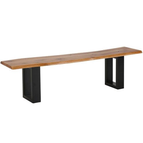 Micala-banc 180x38x45 Cm Aspect Chêne Noir