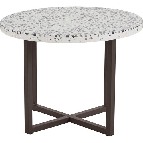 Steph-table D'appoint 60 Cm Aspect Terrazzo