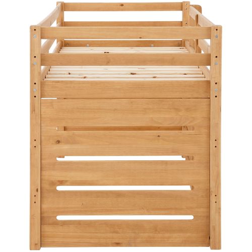 Alpi - Lit Cabane Surelevé Enfant 90x200 Cm En Pin