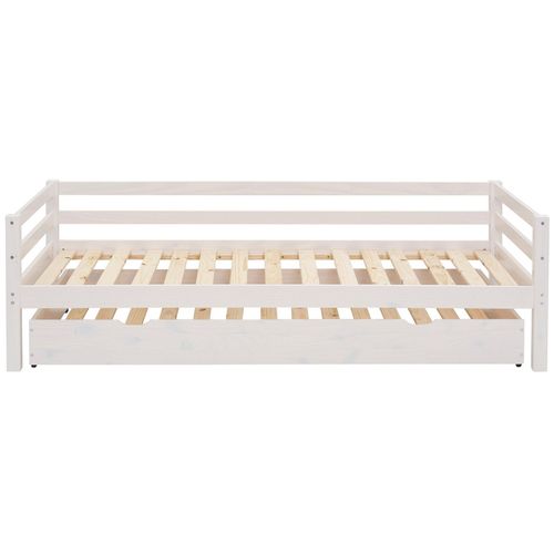 Alpi - Canapé Avec Tiroir En Pin Blanc 90x200