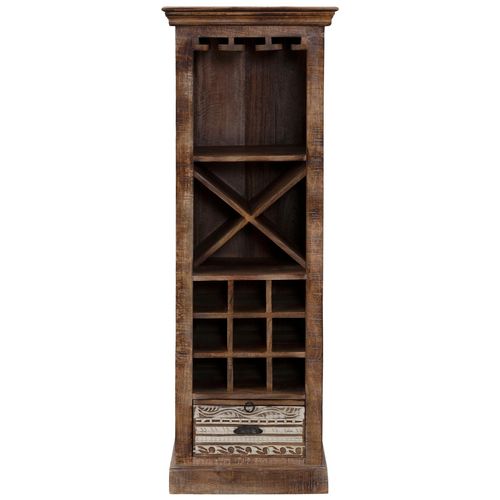 Maneesh-armoire à Vin Avec Étagères En Marron / Crème