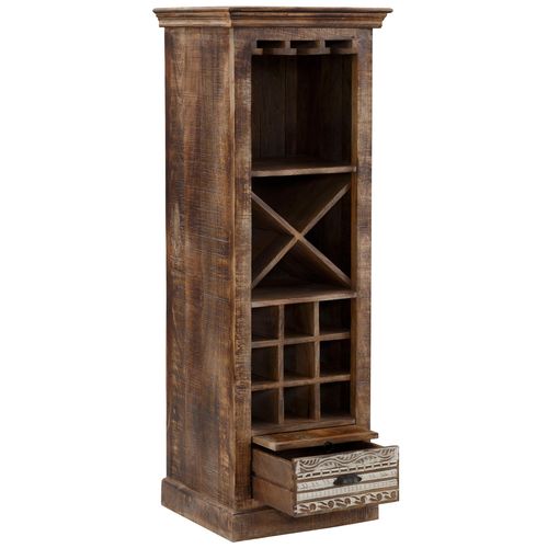 Maneesh-armoire à Vin Avec Étagères En Marron / Crème