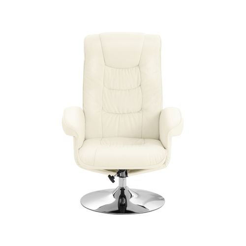 Springfield-fauteuil De Relaxation + Tabouret Crème