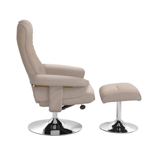 Springfield-fauteuil De Relaxation Et Tabouret En Couleur Cappucino