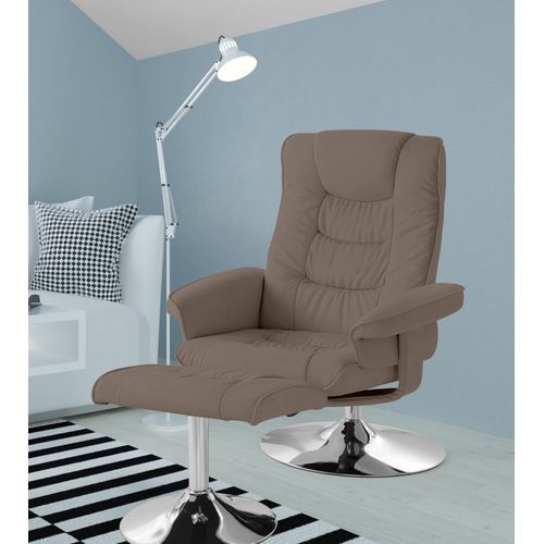 Springfield-fauteuil De Relaxation Et Tabouret En Couleur Cappucino