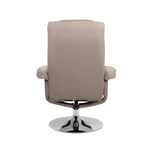 Springfield-fauteuil De Relaxation Et Tabouret En Couleur Cappucino