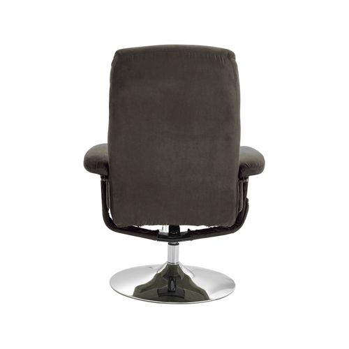 Boston-fauteuil Inclinable Avec Repose-pieds En Tissu Gris