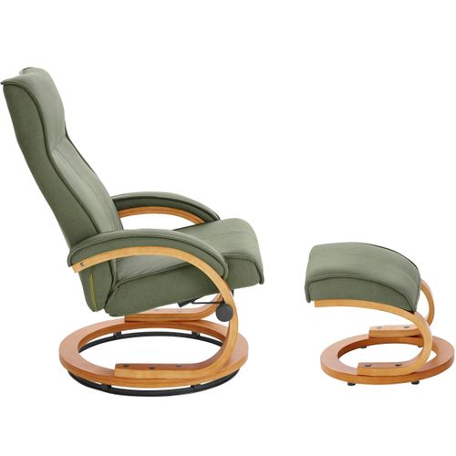 Lille - Fauteuil De Relaxation + Tabouret Vert