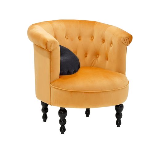 Bastian-fauteuil En Velours Doré
