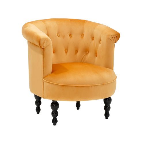 Bastian-fauteuil En Velours Doré
