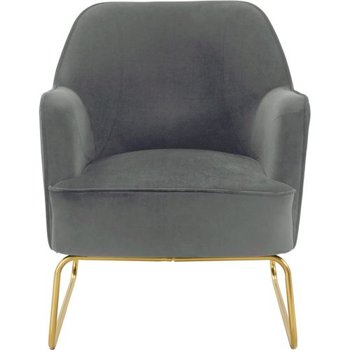 Joshua-chaise D'appoint Tapissée En Gris Velours