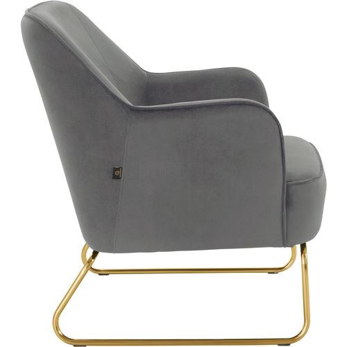 Joshua-chaise D'appoint Tapissée En Gris Velours