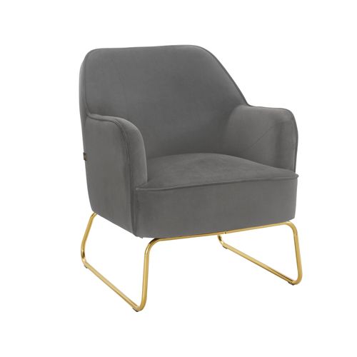 Joshua-chaise D'appoint Tapissée En Gris Velours