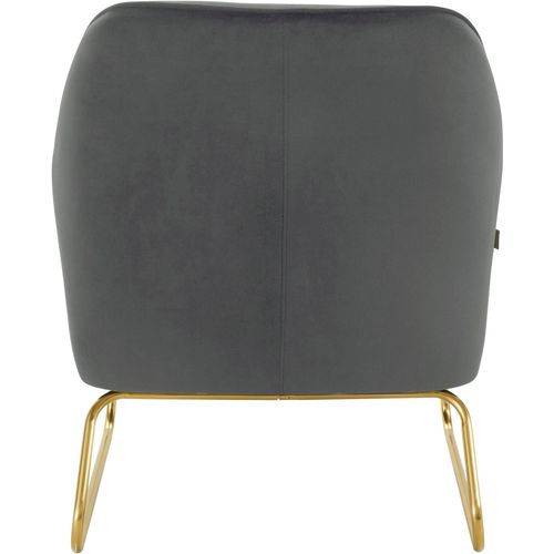 Joshua-chaise D'appoint Tapissée En Gris Velours