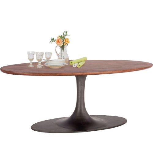 Riis-table De Salle à Manger 200 Cm Aspect Bois Gris Noyer