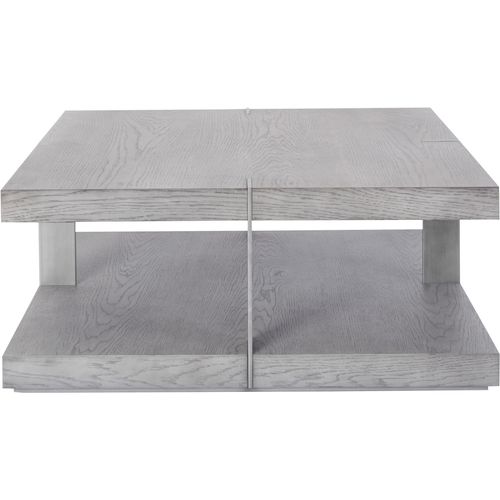 Verrazano-table Basse De 90 Cm En Aspect Bois Gris Argenté
