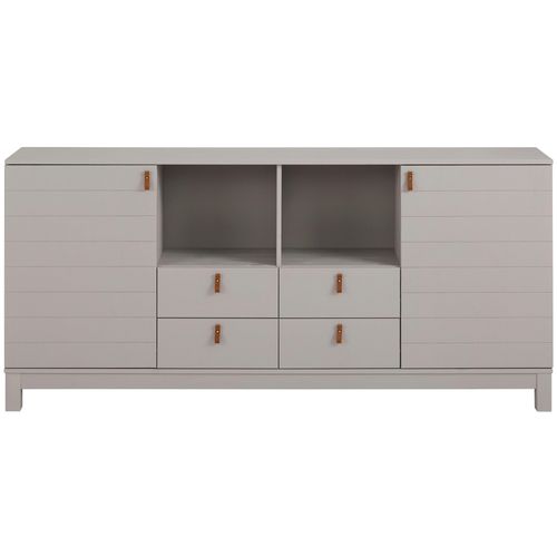 Ella-buffet à 2 Portes Et 4 Tiroirs En Pin Gris