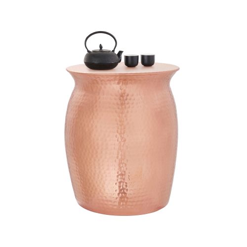 Gloria-table Basse 40 Cm En Aluminium Couleur Cuivre