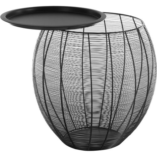 Tabby-table Basse 46 Cm En Aluminium Noir