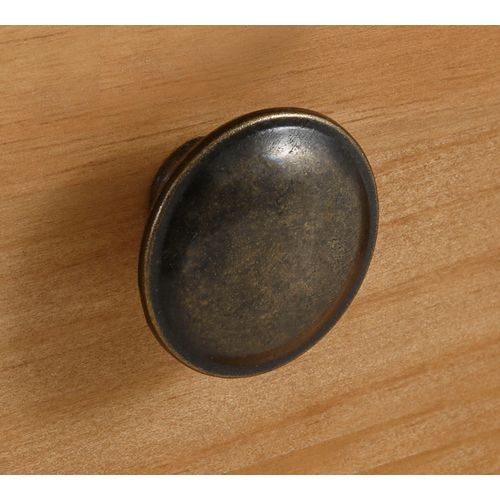 Athen-meuble à Une Porte Et Deux Tiroirs En Pin Teinté à La Cire