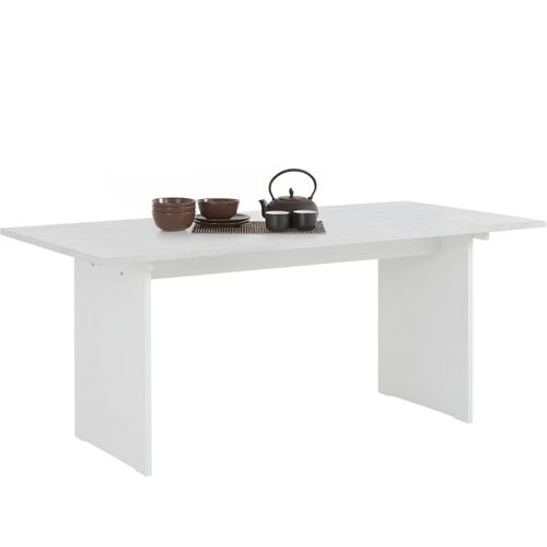 Morgan-table De Salle à Manger 180 Cm 8 Couverts En Pin Blanc