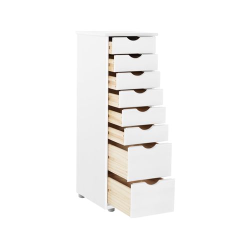 Gava-commode Avec 6 Tiroirs En Pin Blanc