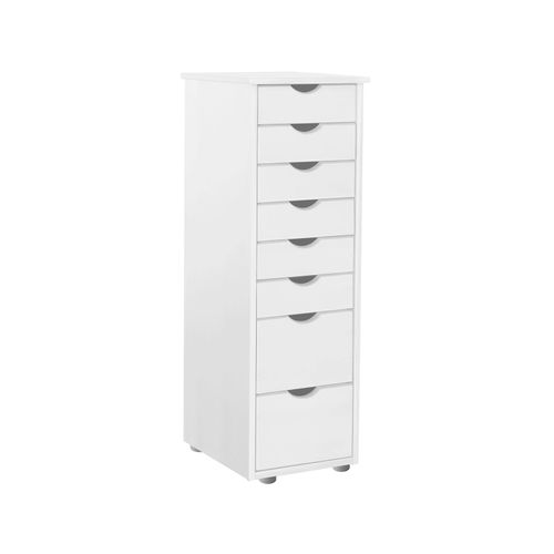 Gava-commode Avec 6 Tiroirs En Pin Blanc
