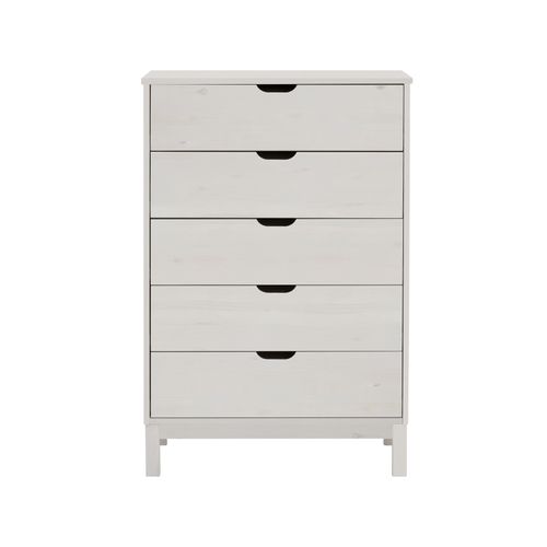 Post-commode 5 Tiroirs Blanc