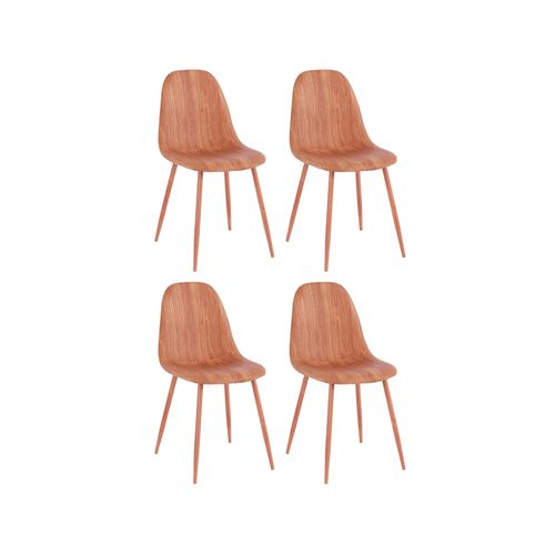 Blackburn-chaise De Salle à Manger En Bois Pu Look, 4 Pack