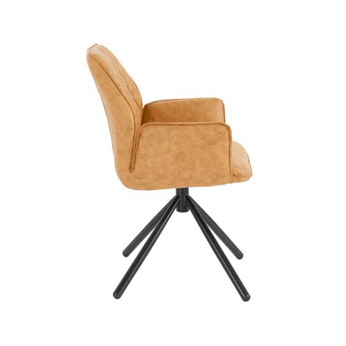 Preston-lot De 2 Fauteuils En Tissu Moutarde