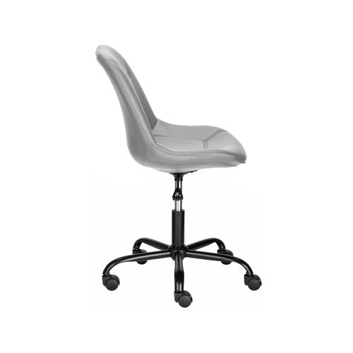 Kenny - Chaise De Bureau Tapissée En Pu Gris