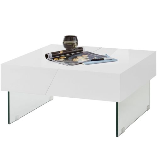 Punto-table Basse 75 Cm En Blanc Brillant