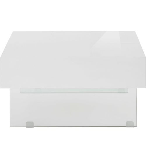 Punto-table Basse 75 Cm En Blanc Brillant