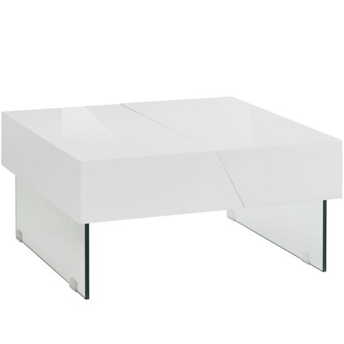 Punto-table Basse 75 Cm En Blanc Brillant