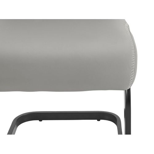 Hermine-fauteuil De Salle à Manger En Pu Gris, 4 Pièces