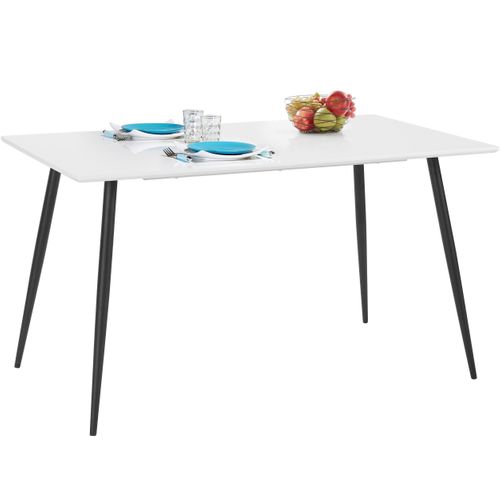 Dino-table à Manger 140 Cm Blanc Noir