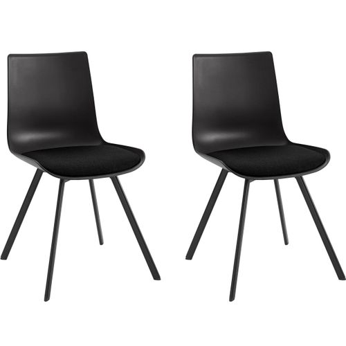 Lucky-chaises Longues Lot De 2 En Plastique Noir