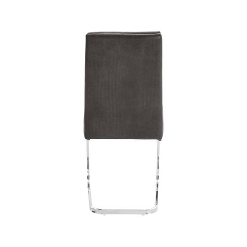 Lale-chaises De Salle à Manger Tapissées Ensemble De 2 En Microfibre Grise