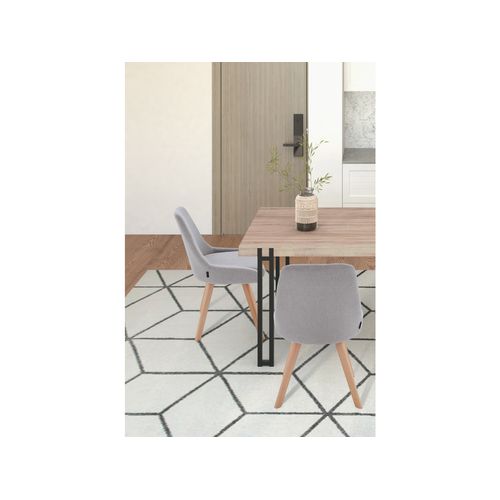 Rudi - Chaise 2 Pk Chêne Gris Clair