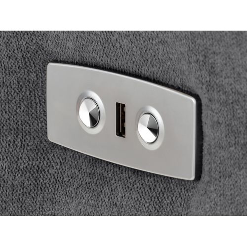 Maldini-fauteuil Inclinable En Cuir Véritable Gris Anthracite