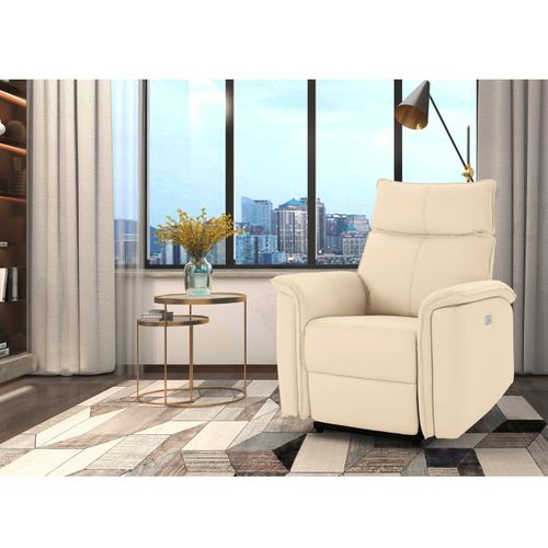 Zola-fauteuil Relax Crème Pu