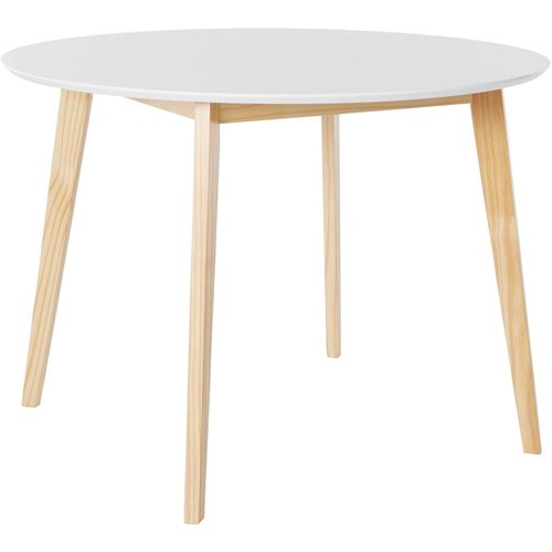 Cody - Table à Manger En Effet Pin Blanc 4 Personnes D105