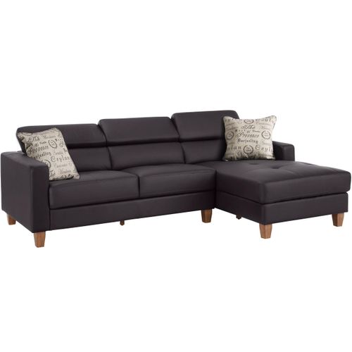 Luzern-canapé D'angle 3 Places En Polyuréthane Marron