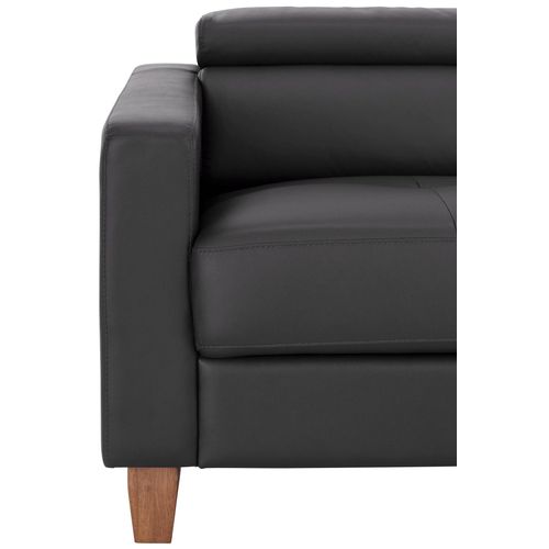 Luzern-canapé D'angle 3 Places En Polyuréthane Marron