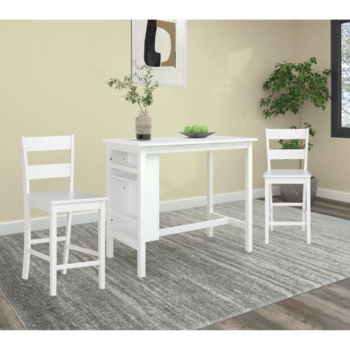 Torpedo - Lot De 2 Tabourets De Bar En Mélaminé Blanc