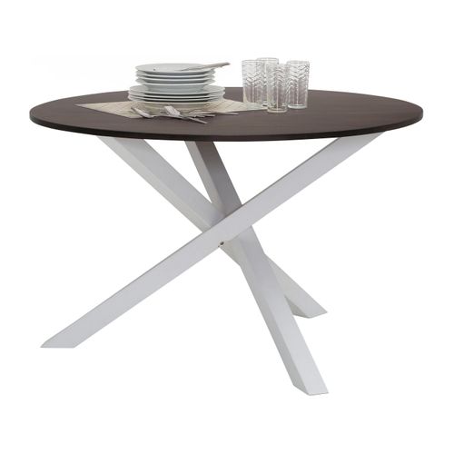 Bristol-table à Manger 6 Personnes Bois Blanc 120cm