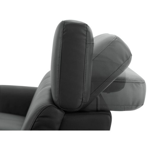 Capena-canapé 3 Places Chaise Lounge Électrique Gauche En Pu Gris