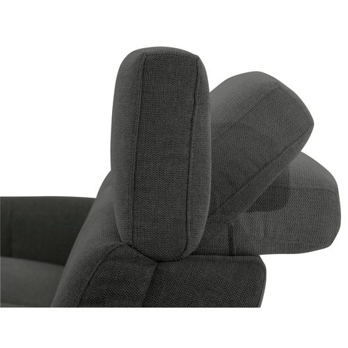 Capena-canapé 3 Places Chaise Lounge Électrique Gauche En Tissu Anthracite