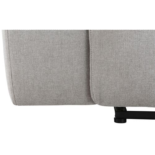 Capena-canapé 3 Places Chaise Longue Droit En Tissu Gris