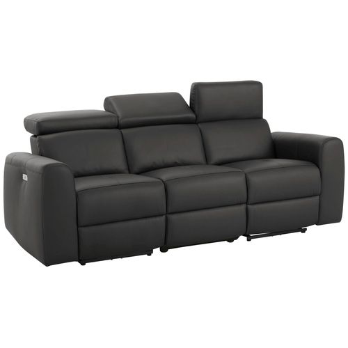 Capena-canapé 3 Places Electrictric En Pu Marron